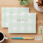 Mint Green Gingham Check