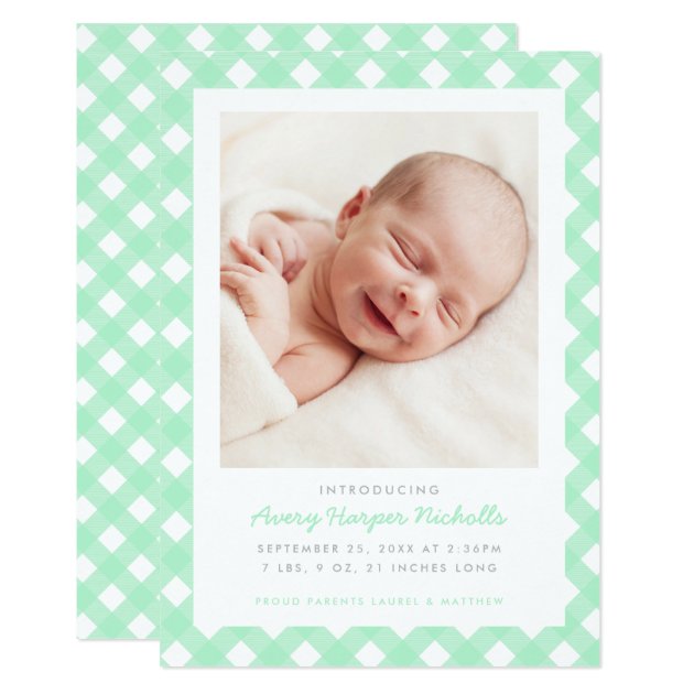 minted all in one birth announcements