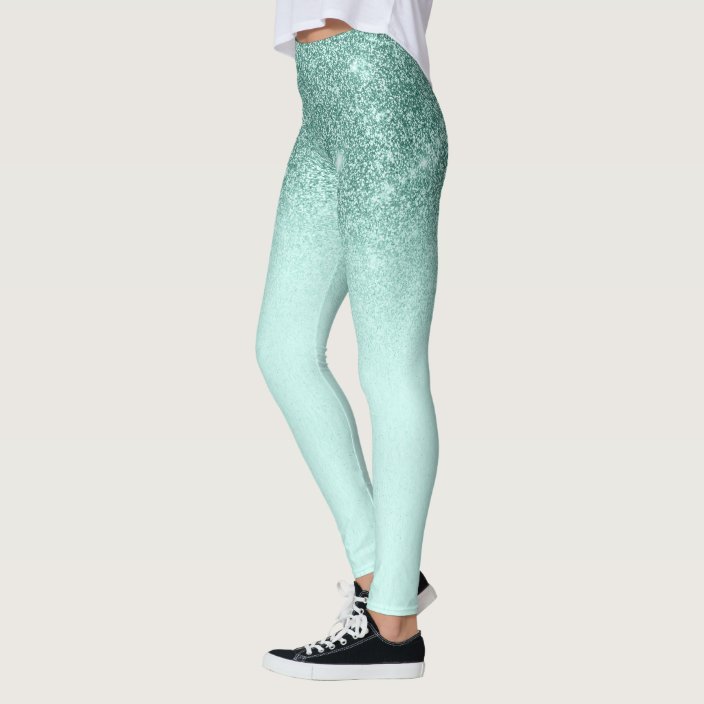 green sparkle leggings