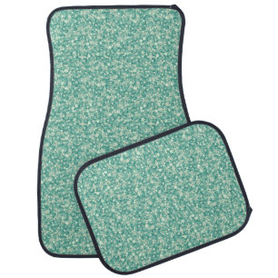 Mint Green Glitter And Sparkles. Car Mat