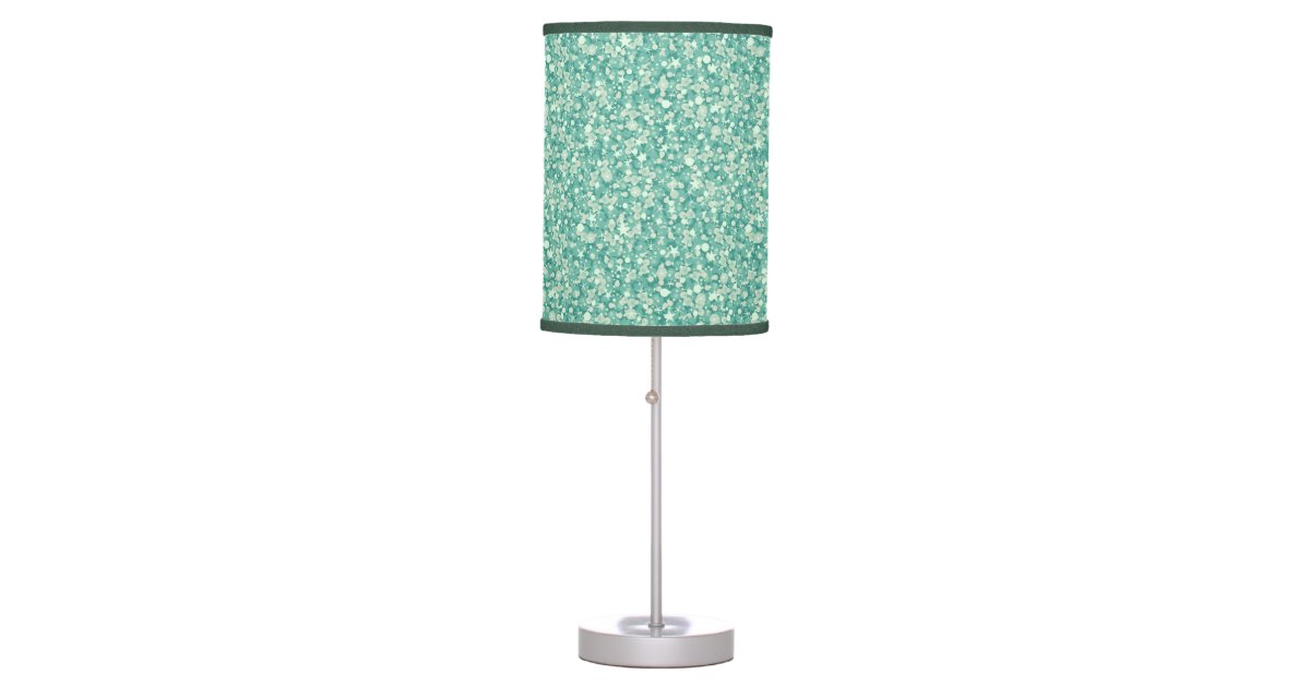 Mint Green Glitter And Sparkles Table Lamp Zazzle Com