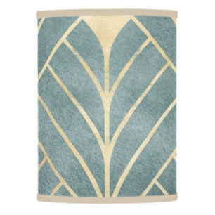 Mint Green,gold,Art Deco pattern,vintage,retro ,Me Lamp Shade