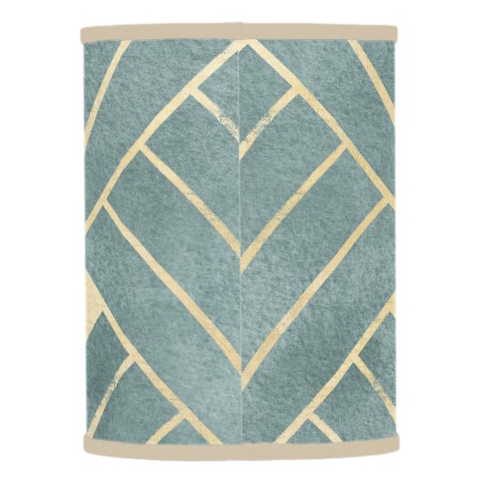 Mint Green,gold,Art Deco pattern,vintage,retro ,Me Lamp Shade (Back)