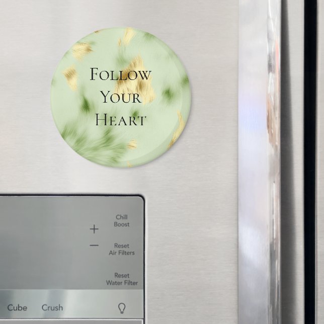 Mint Green Gold Cowhide Magnet (In Situ (Fridge))