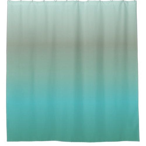 Mint Green Gradient Modern Minimalist Shower Curtain