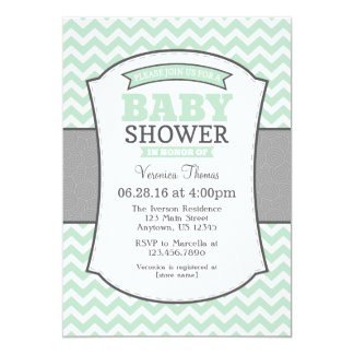 Mint Green Baby Shower Invitations 6