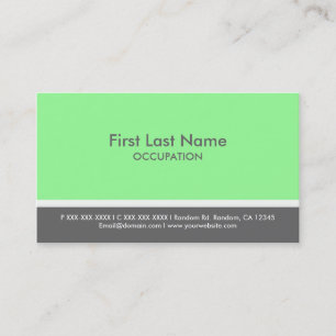 Mint green gray stripe custom business cards