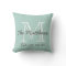 Mint Green Gray White Family Monogram