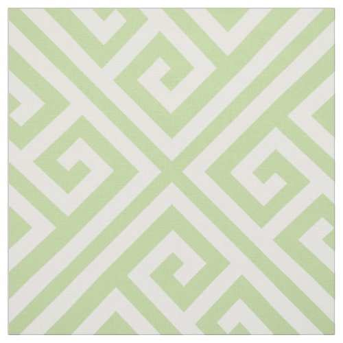 Mint Green Greek Key Large Scale Fabric