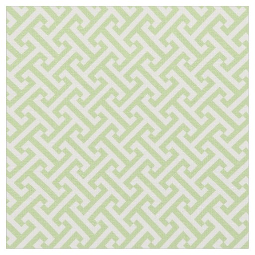 Mint Green Greek Key Pattern Fabric