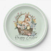 Mint Green Happy Easter Bunny