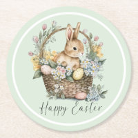 Mint Green Happy Easter Bunny