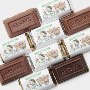 Mint Green Hedgehog Baby Shower Mini Candy Wrapper Hershey's Miniatures