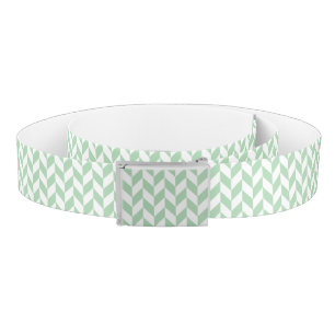 Mint Green Herringbone Belt