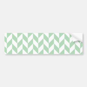 Mint Green Herringbone Bumper Sticker
