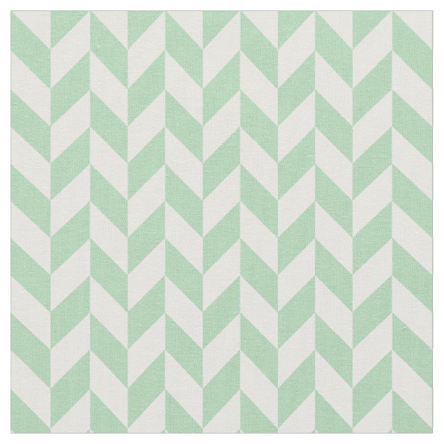 Mint Green Herringbone Fabric (Close Up)