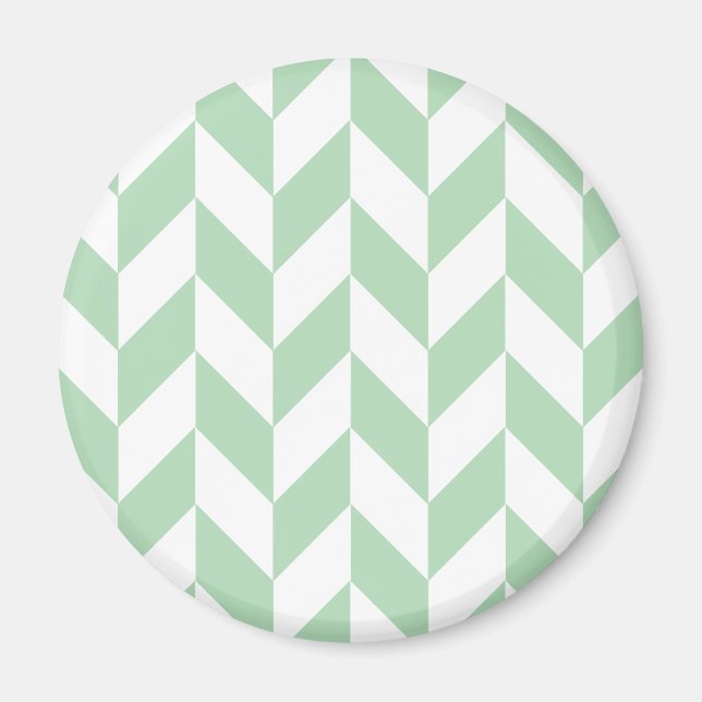 Mint Green Herringbone Magnet (Front)