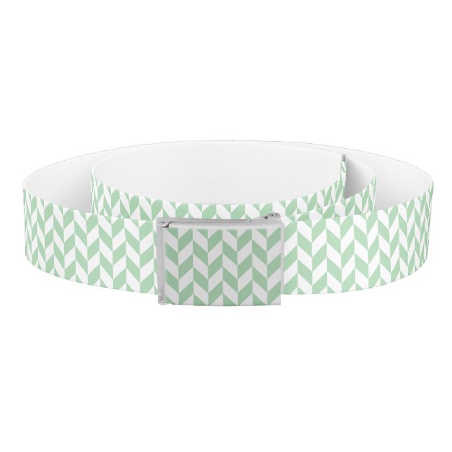Mint Green Herringbone Pattern Belt (Coil)