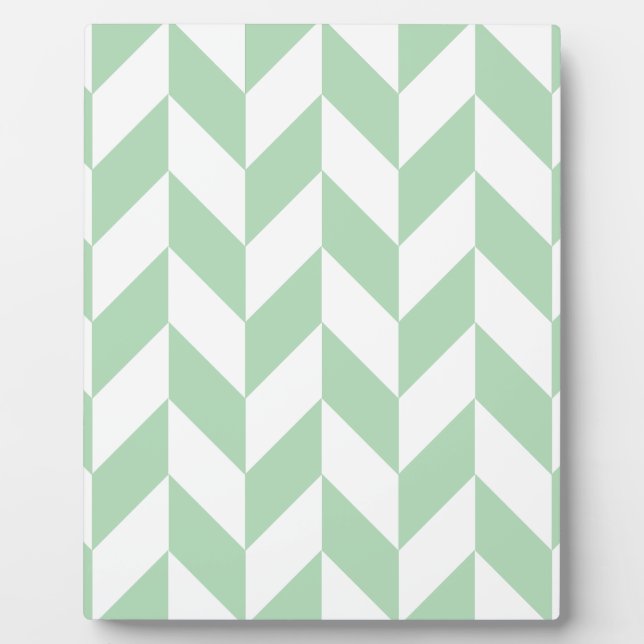 Mint Green Herringbone Plaque (Front)