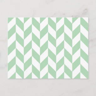Mint Green Herringbone Postcard