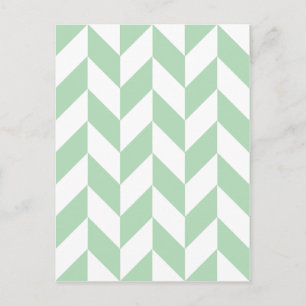 Mint Green Herringbone Postcard