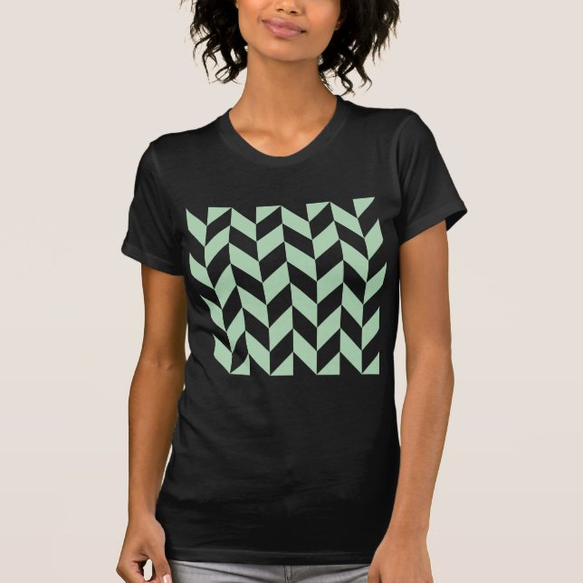 Mint Green Herringbone T-Shirt (Front)