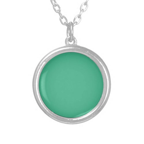 Mint Green High End Colored Silver Plated Necklace
