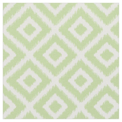 Mint Green Ikat Diamonds Fabric