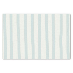 Mint Green &amp; Ivory Cream Watercolor Stripes Modern Tissue Paper