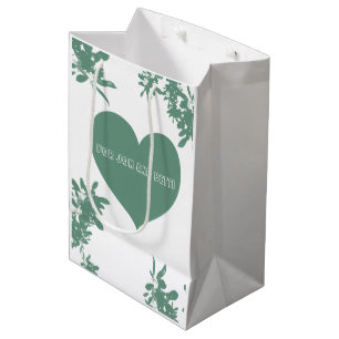 Mint Green Ivy  Medium Gift Bag