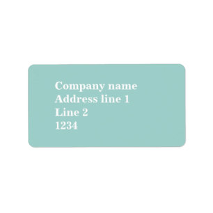 Mint green label
