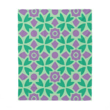 Mint Green Lavender Petal Floral Circle Pattern