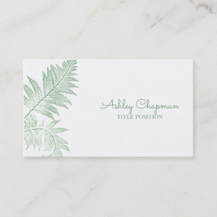 Mint Green Leaf Business Card