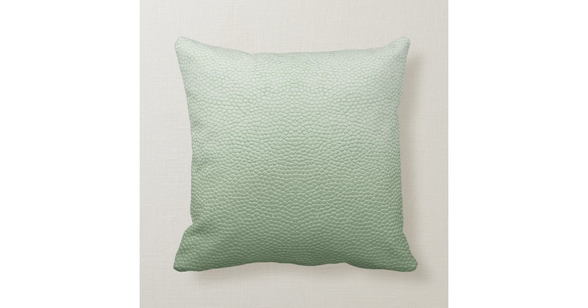 Mint Green Leather Throw Pillow | Zazzle.com