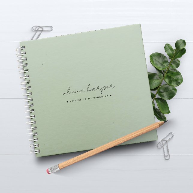 Mint Green Letters to My Daughter Memory Keepsake Notebook (Creator Uploaded)