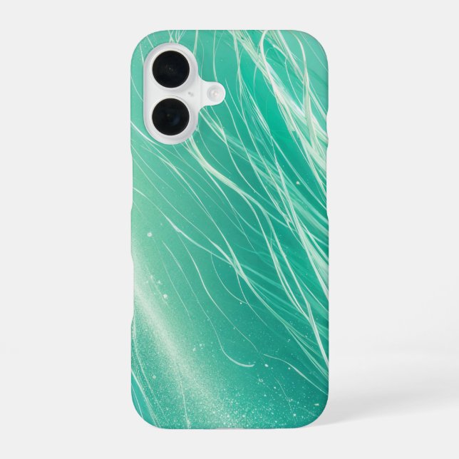 Mint Green Light Waves Phone Case (Back)