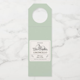 Mint Green Limoncello Label Favor Tag