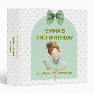 Mint Green Little Princess Ball scrapbook Albums 3 Ring Binder