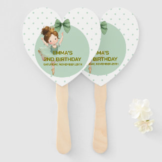Mint Green Little Princess Ball Set of Fans