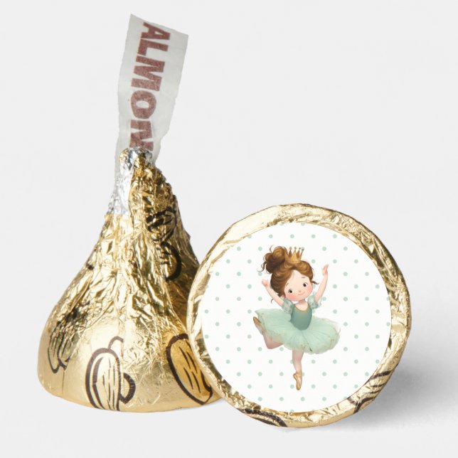 Mint Green Little Princess Hershey's Candy Favors (Front)