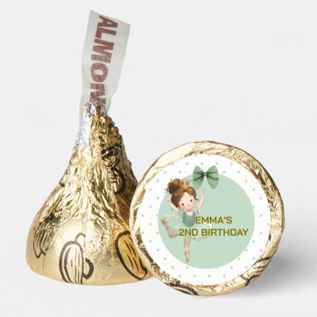 Mint Green Little Princess Hershey's Candy Favors (Front)