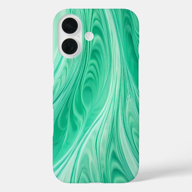 Mint Green Marble Flow – Abstract Fluid Pattern Case-Mate iPhone Case (Back)