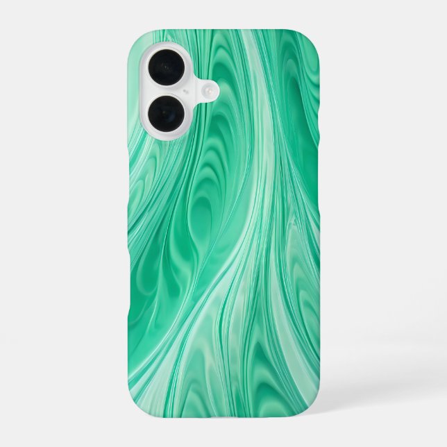 Mint Green Marble Flow – Abstract Fluid Pattern Iphone Case (Back)