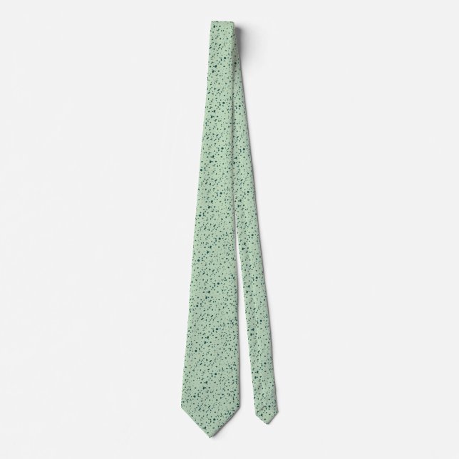 Mint Green Marble Texture Neck Tie (Front)