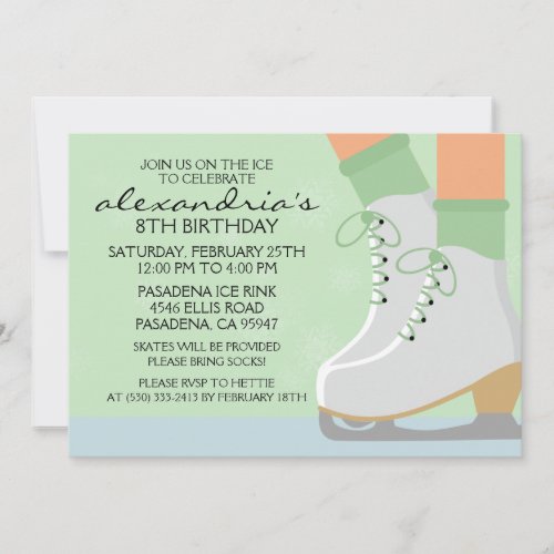 Mint Green Medium Skin Skate Laces Ice Skating Par Personalized Announcement