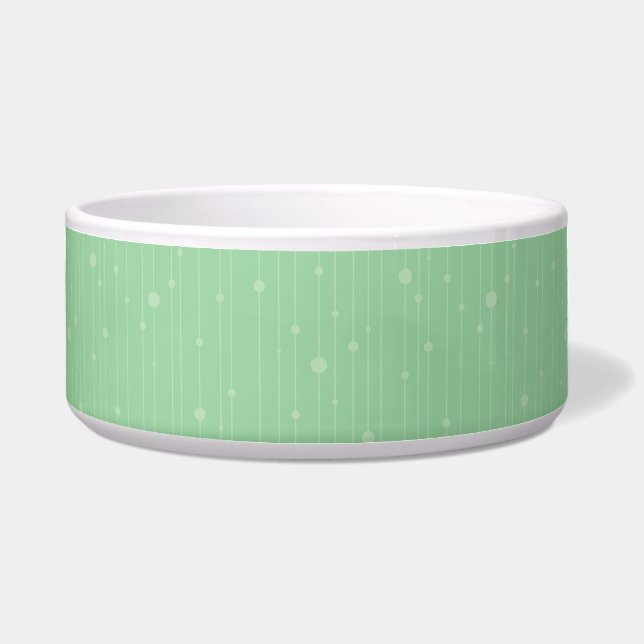 Mint green minimal line art design  bowl (Front)