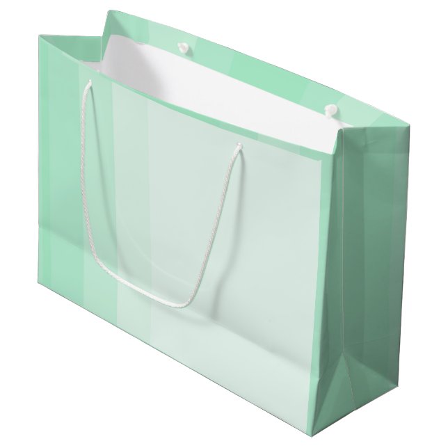 Mint Green Modern Elegant Template Trendy Large Gift Bag (Front Angled)