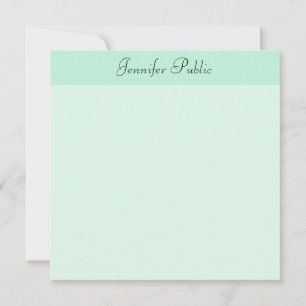 Mint Green Modern Handwritten Script Template