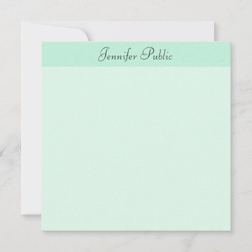 Mint Green Modern Template Calligraphy Script