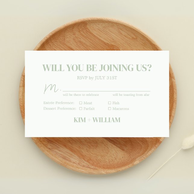 Mint Green Monogram Wedding RSVP Enclosure Card (Mint Green Monogram Wedding RSVP Card)